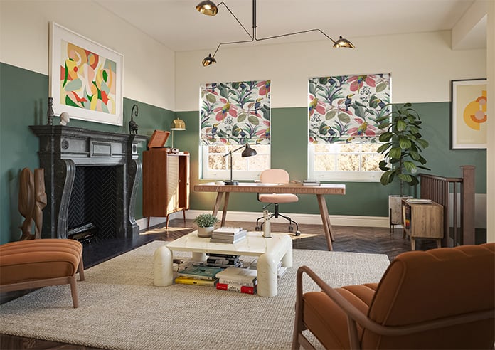 Parakeet Faux Silk, Fruit Punch - Motorised Roman Blind - Image 6